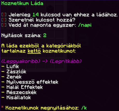napi kozmetikum láda